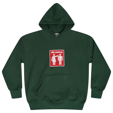 GIRL BOY HEAVY HOOD (FOREST GREEN)