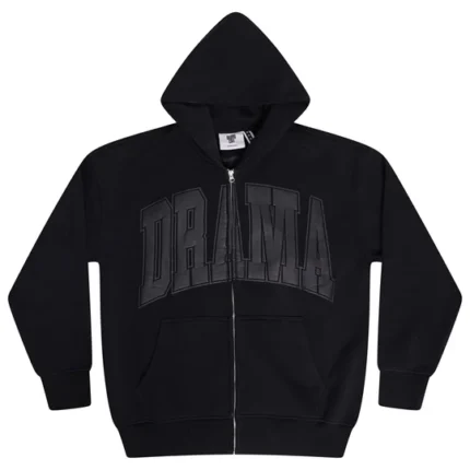 BLACK ON BLACK COLLEGE HEAVY ZIP UP