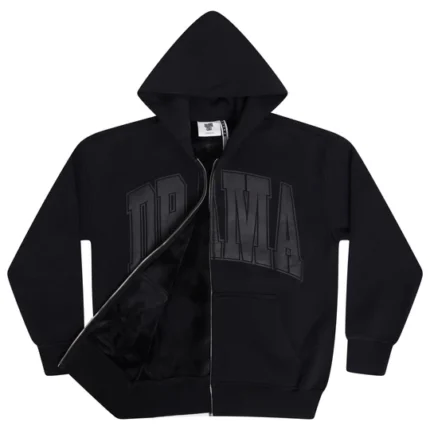 BLACK ON BLACK COLLEGE HEAVY ZIP UP